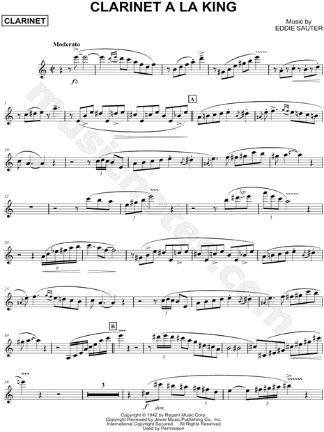 Clarinet a La King - Clarinet