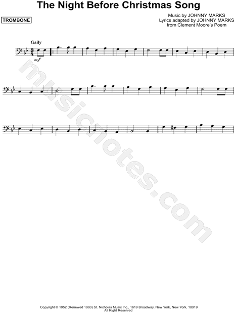 The Night Before Christmas Song