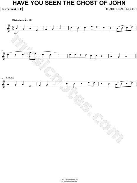 Have You Seen the Ghost of John - F Instrument