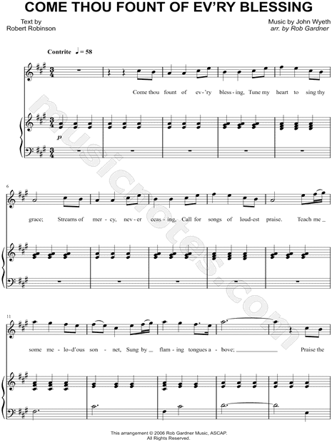 Come Thou Fount of Ev'ry Blessing