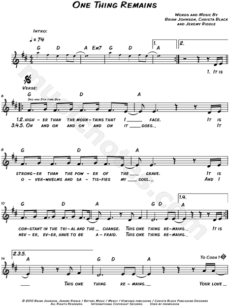 One Thing Remains (Your Love Never Fails)