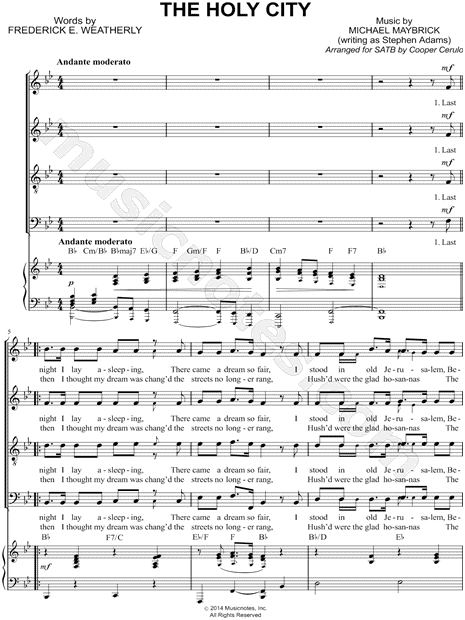 The Holy City (SATB)