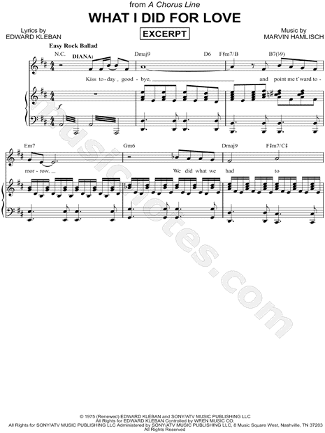 What I Did for Love [Excerpt]