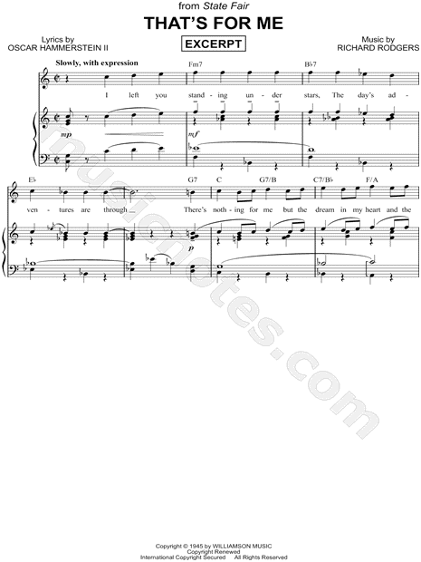 That's for Me [Excerpt]