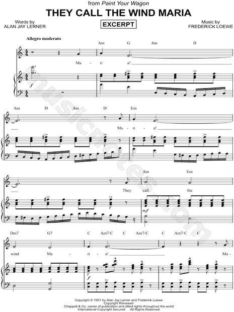 They Call the Wind Maria [Excerpt]