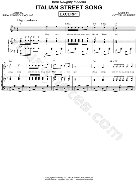 Italian Street Song [Excerpt]