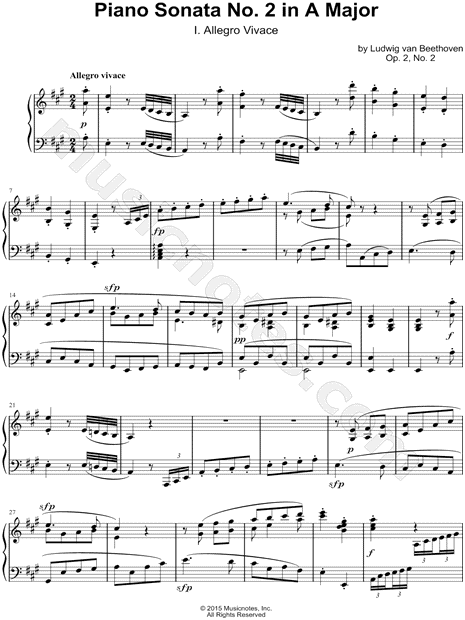 Piano Sonata No. 2 in A Major: I. Allegro vivace