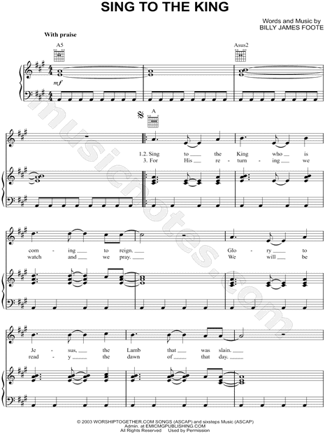 Sing To the King