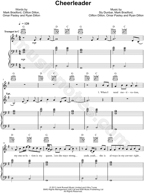 Cheerleader (Felix Jaehn Remix) [with C Trumpet part]