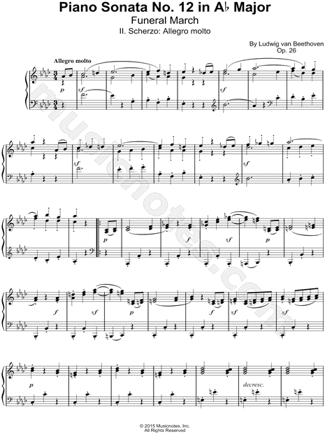 Piano Sonata No. 12 in Ab Major, Op. 26 "Funeral March": II. Scherzo: Allegro molto