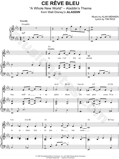 Ce rêve bleu (A Whole New World)