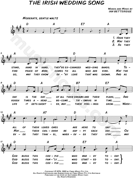 The Irish Wedding Song
