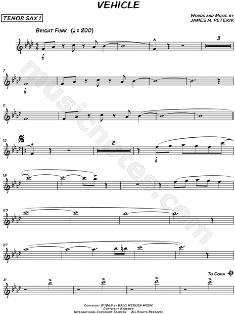 Vehicle - Tenor Saxophone 1