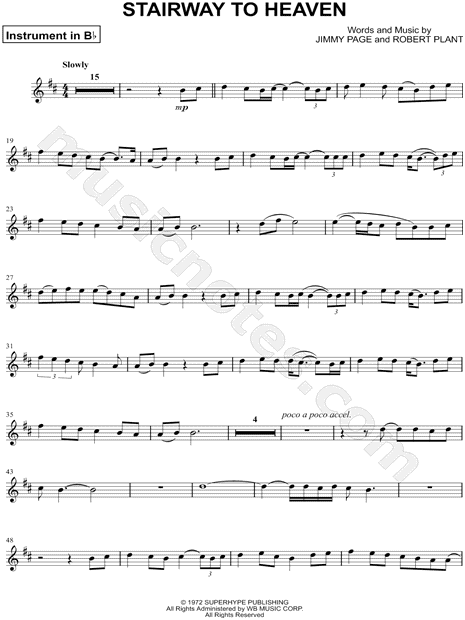 Stairway to Heaven - Bb Instrument