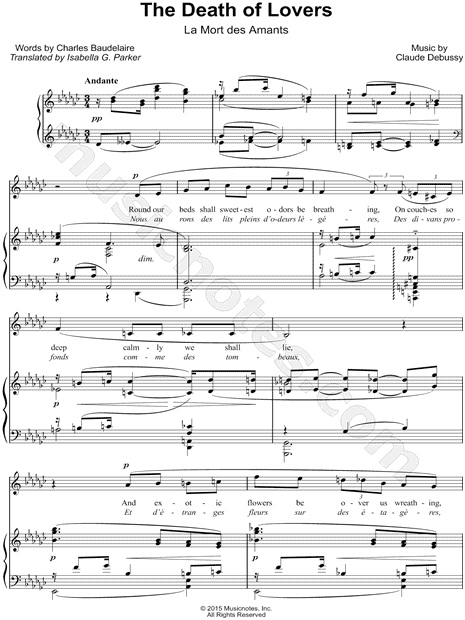 5 Poèmes de Baudelaire, L. 64: V. The Death of Lovers (La mort des amants)