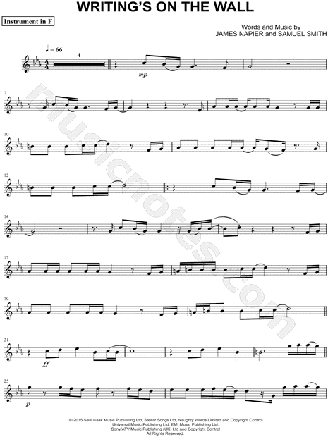 Writing's on the Wall - F Instrument