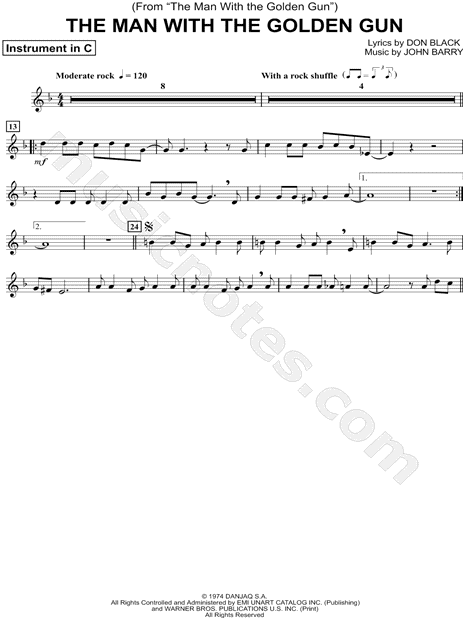 The Man with the Golden Gun - C Instrument