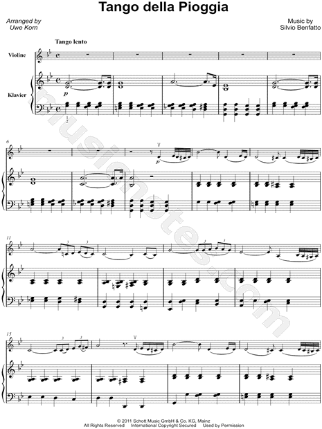 Tango della Pioggia - Violin & Piano