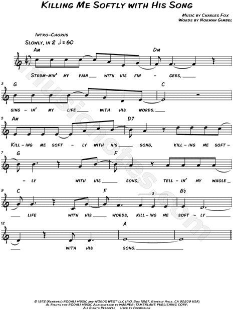 Killing Me Softly With His Song