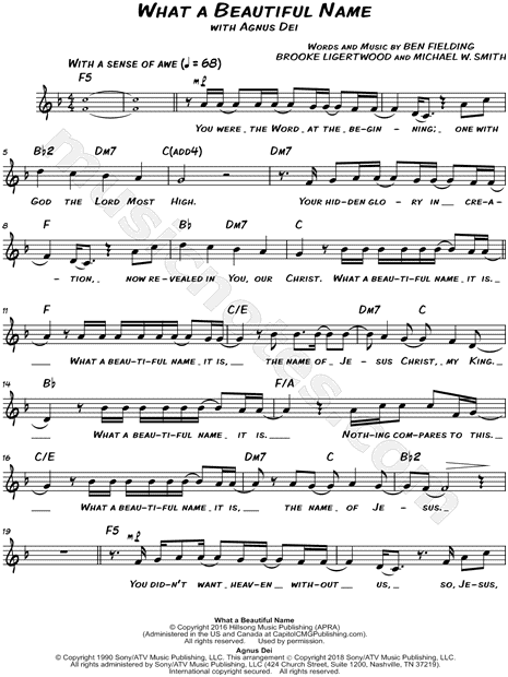 What a Beautiful Name / Agnus Dei
