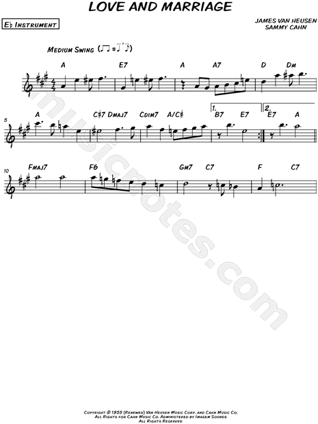 Love and Marriage - Eb Instrument