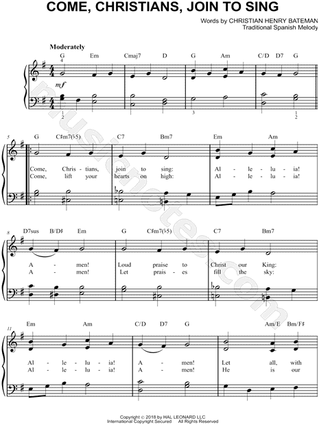 Come, Christians, Join to Sing