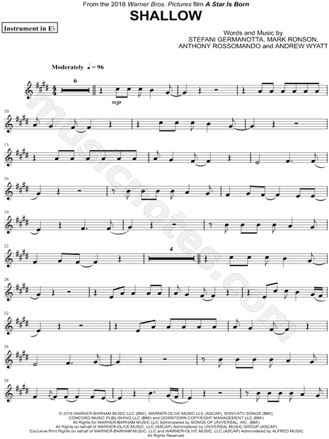 Shallow - Eb Instrument