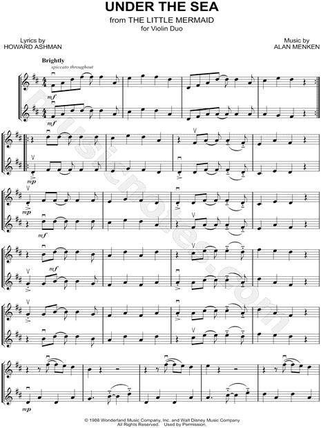 Under the Sea - Violin Duet