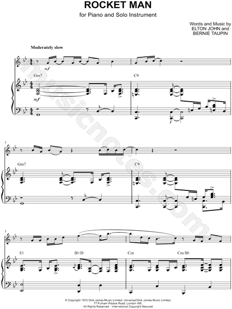 Rocket Man - Piano Accompaniment