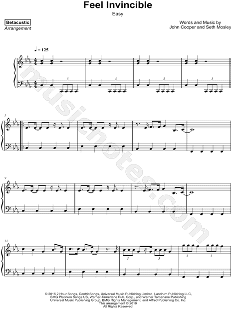 Feel Invincible [easy]