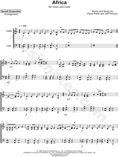 Africa - Violin & Cello