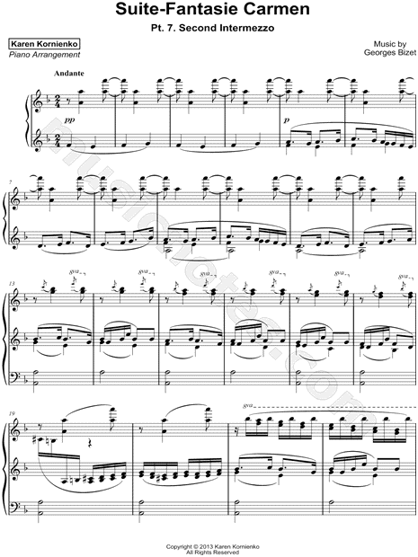Suite - Fantasie Carmen: Pt 7. Second Intermezzo