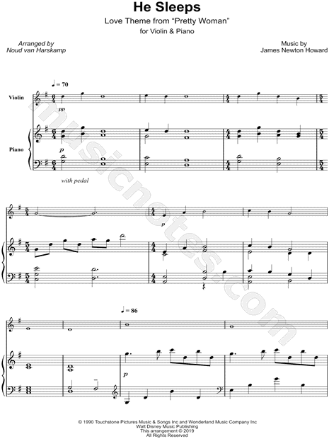 He Sleeps - Violin & Piano