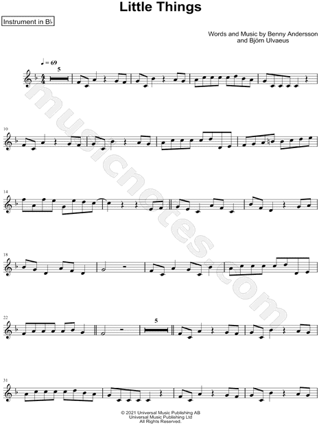 Little Things - Bb Instrument