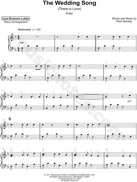 The Wedding Song (There Is Love) [easy]