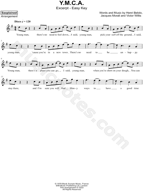 Y.M.C.A. [excerpt - easy]