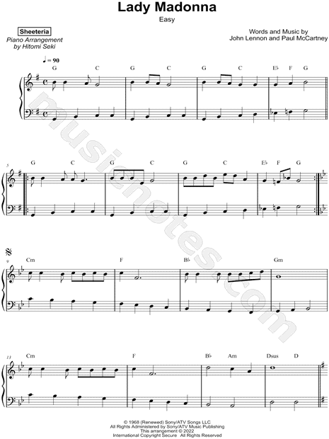 Lady Madonna [easy]
