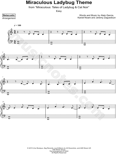 Miraculous Ladybug Theme [easy]