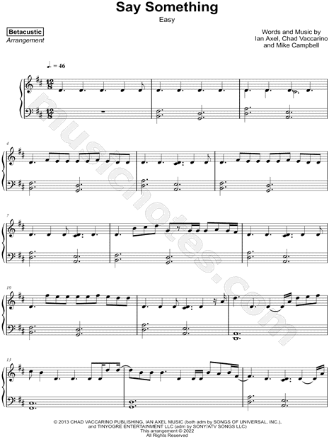 Say Something [easy]