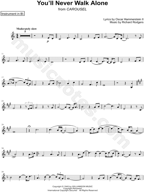 You'll Never Walk Alone - Bb Instrument