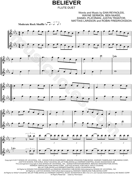 Believer - Flute Duet