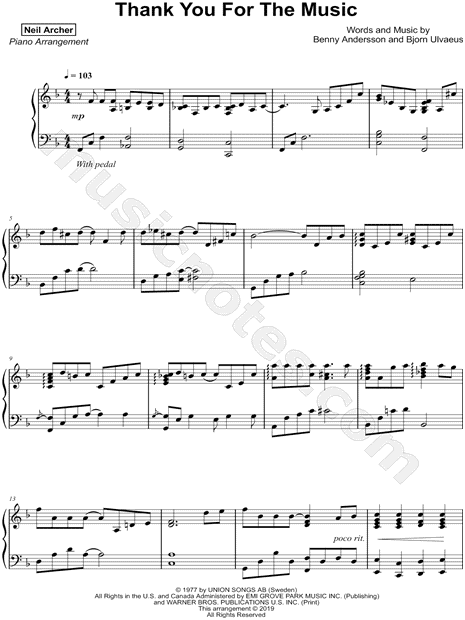 Thank You for the Music