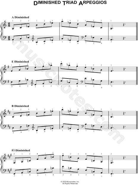 Diminished Triad Arpeggios