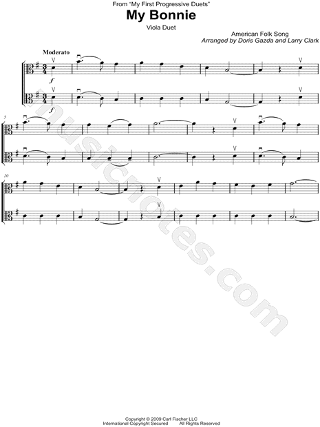 My Bonnie - Viola Duet