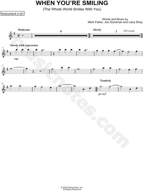 When You're Smiling - Eb Instrument