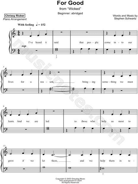 For Good [beginner - abridged]