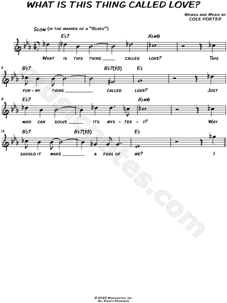 What Is This Thing Called Love? [chorus only]