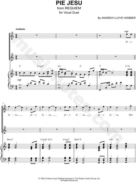 Pie Jesu [duet] - Andrew Lloyd Webber