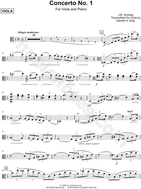 Concerto No. 1 - Viola part
