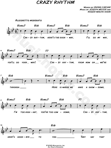 Crazy Rhythm [chorus only]
